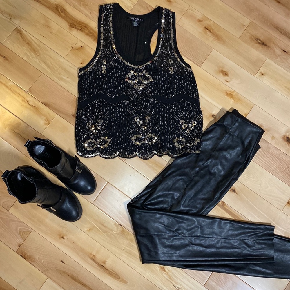 Sequin Top Revamped size medium